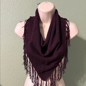 Chico’s Deep Purple Fringe Scarf